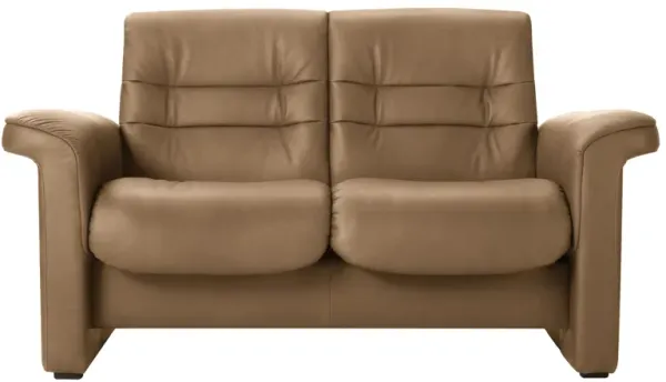 Stressless Sapphire Leather Reclining Low-Back Loveseat