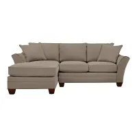 Foresthill 2-pc. Left Hand Chaise Sectional Sofa in Suede So Soft Mineral by H.M. Richards