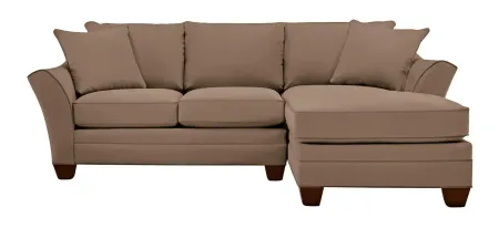 Foresthill 2-pc. Right Hand Chaise Sectional Sofa in Suede So Soft Khaki by H.M. Richards