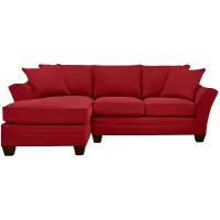 Foresthill 2-pc. Left Hand Chaise Sectional Sofa in Suede So Soft Cardinal by H.M. Richards
