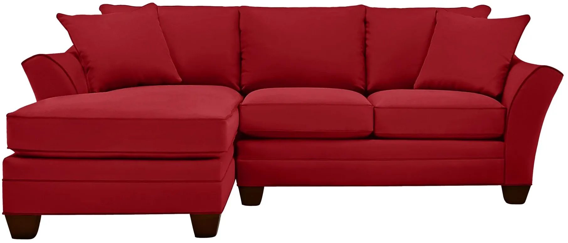 Foresthill 2-pc. Left Hand Chaise Sectional Sofa in Suede So Soft Cardinal by H.M. Richards