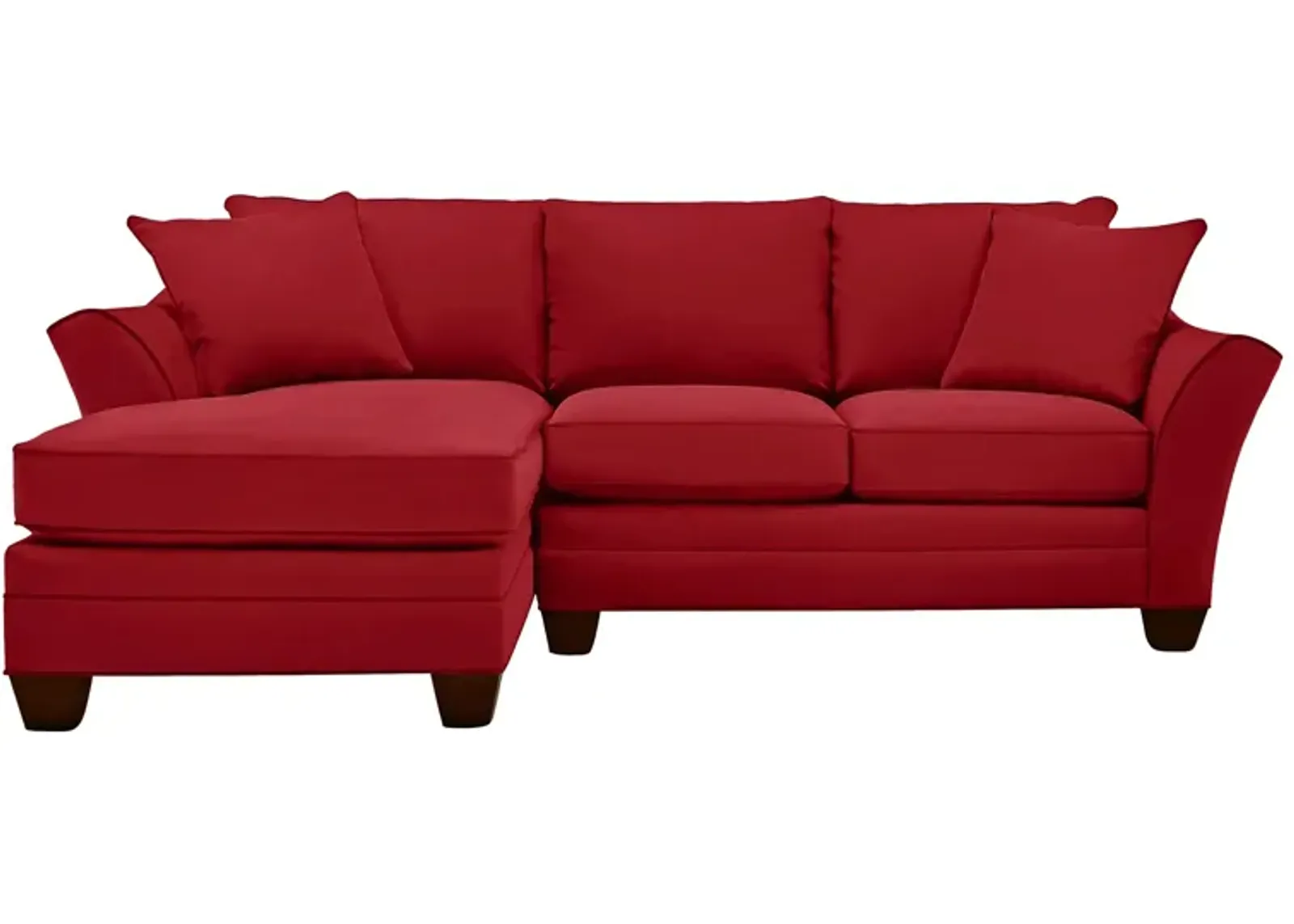 Foresthill 2-pc. Left Hand Chaise Sectional Sofa in Suede So Soft Cardinal by H.M. Richards