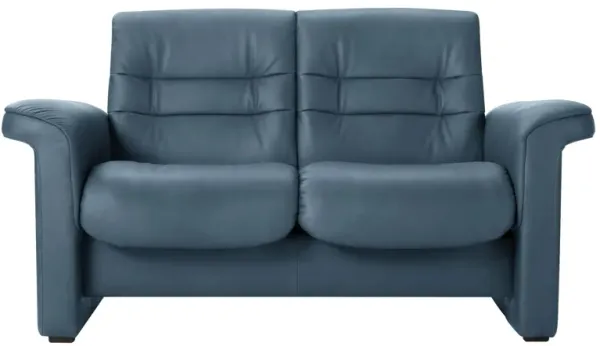 Stressless Sapphire Leather Reclining Low-Back Loveseat