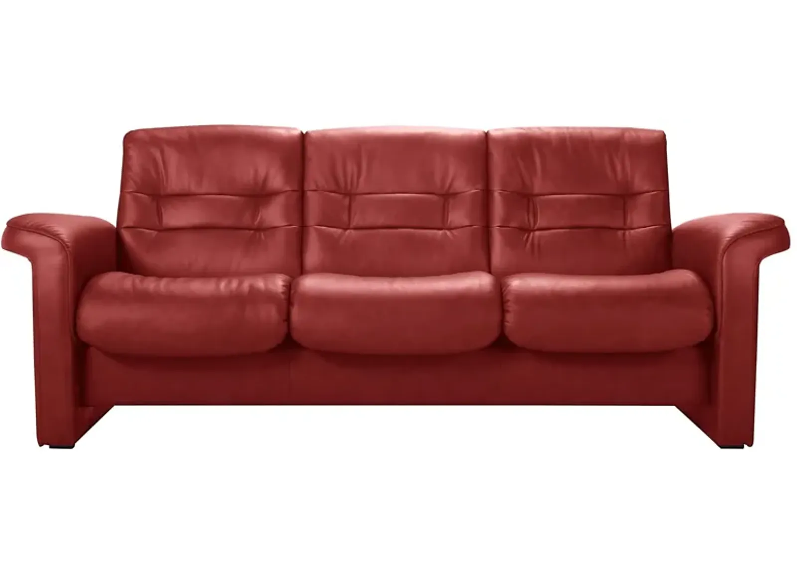 Stressless Sapphire Leather Reclining Low-Back Sofa in Paloma Henna by Stressless