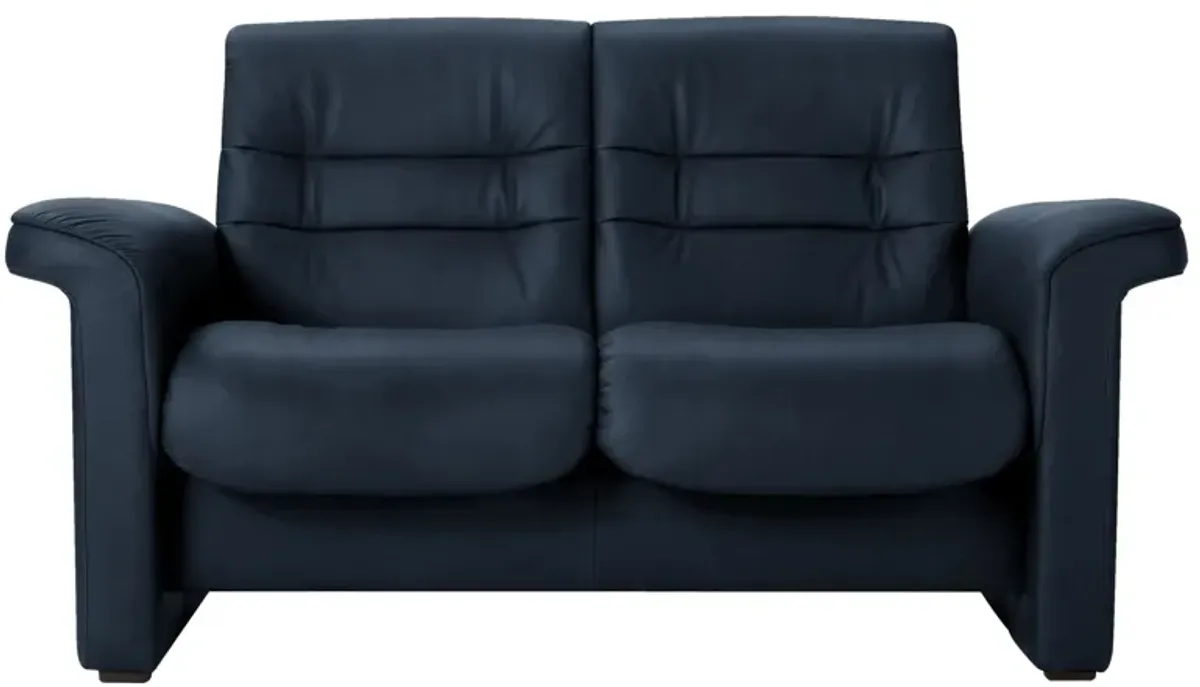 Stressless Sapphire Leather Reclining Low-Back Loveseat