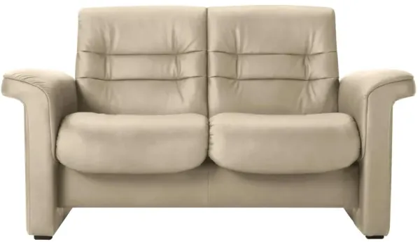 Stressless Sapphire Leather Reclining Low-Back Loveseat
