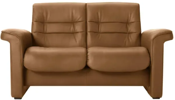 Stressless Sapphire Leather Reclining Low-Back Loveseat