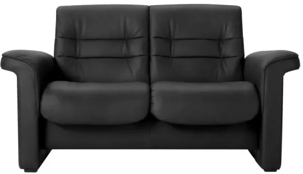 Stressless Sapphire Leather Reclining Low-Back Loveseat
