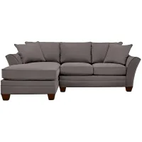 Foresthill 2-pc. Left Hand Chaise Sectional Sofa in Suede So Soft Slate by H.M. Richards