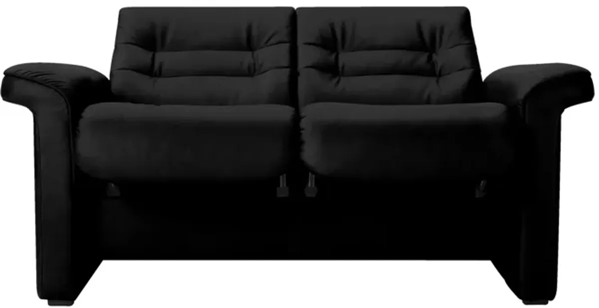 Stressless Sapphire Leather Reclining Low-Back Loveseat