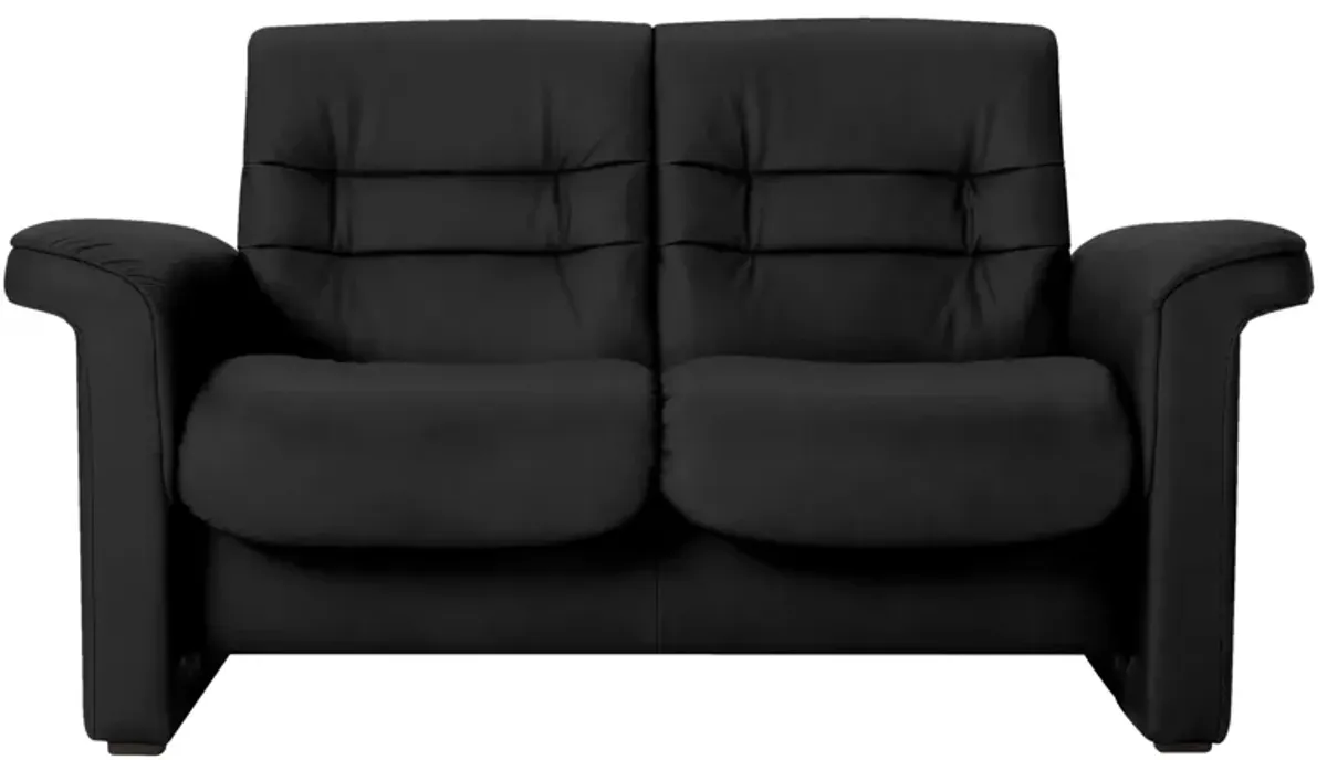 Stressless Sapphire Leather Reclining Low-Back Loveseat