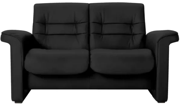 Stressless Sapphire Leather Reclining Low-Back Loveseat