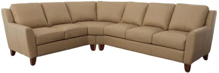 Pavia 2-pc. Sectional in Denver Fawn by Omnia Leather