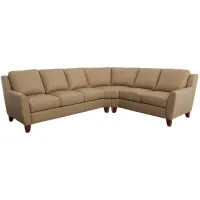 Pavia Sectional -2pc. in Denver Fawn by Omnia Leather