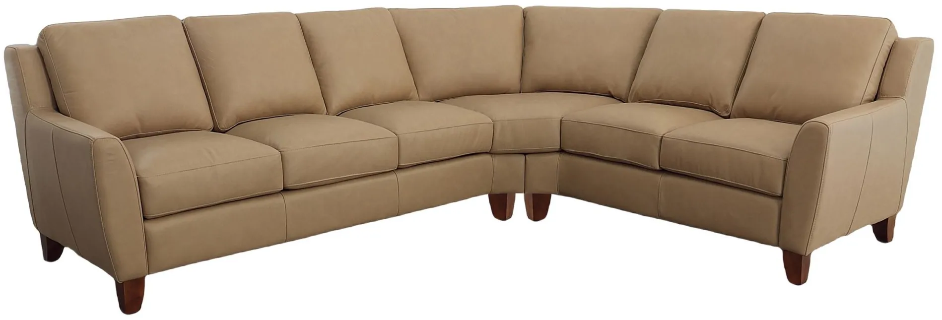 Pavia 2-pc. Sectional in Denver Fawn by Omnia Leather