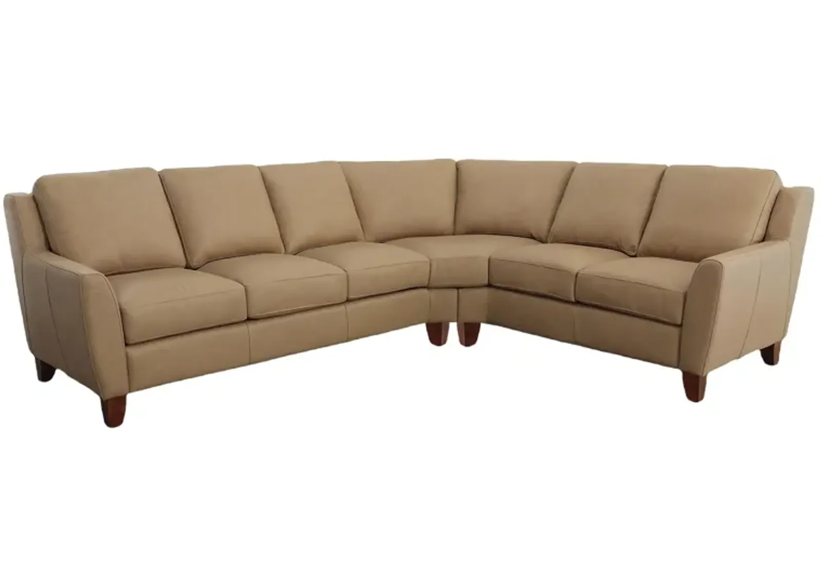 Pavia 2-pc. Sectional in Denver Fawn by Omnia Leather