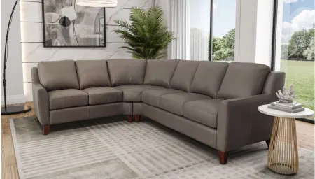 Pavia 2-pc. Sectional in Denver Dove by Omnia Leather