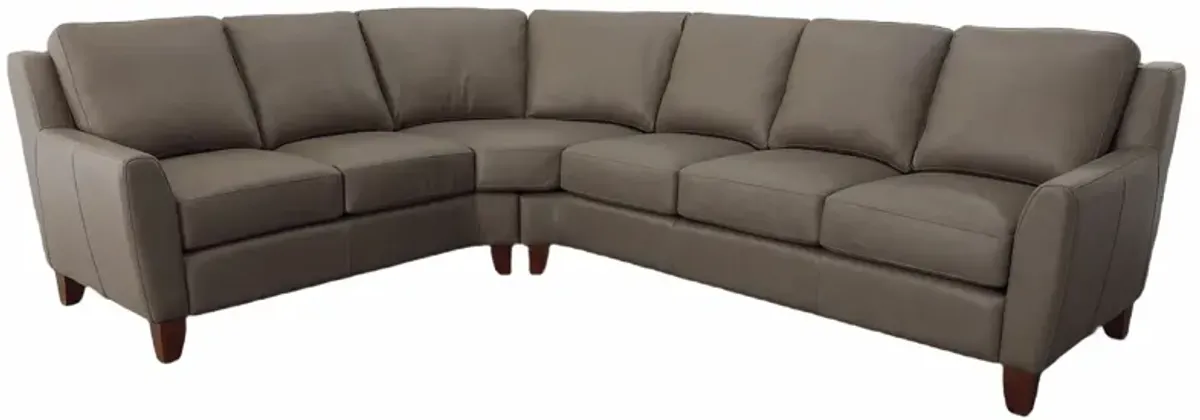 Pavia 2-pc. Sectional in Denver Dove by Omnia Leather