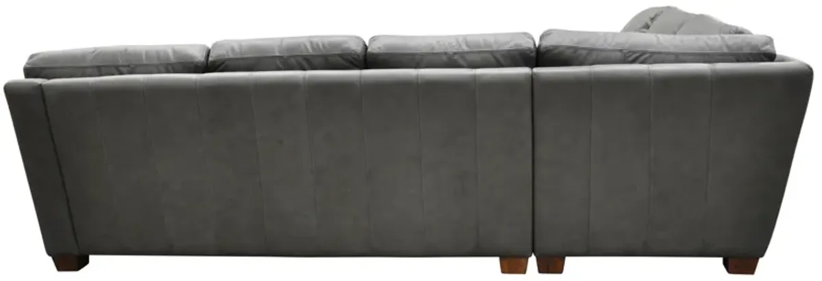 Albany 2-pc. Sectional Sofa in Urban Graphite by Omnia Leather