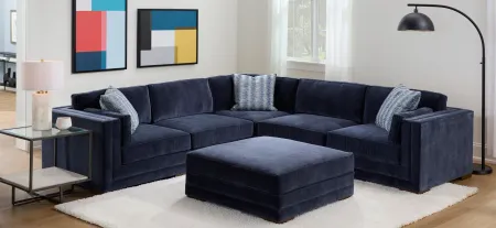 Remmi 5-pc. Sectional in Amici Indigo by Jonathan Louis