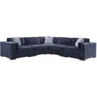 Remmi 5-pc. Sectional in Amici Indigo by Jonathan Louis