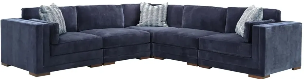 Remmi 5-pc. Sectional in Amici Indigo by Jonathan Louis