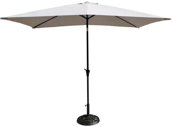 Indigo Bay 2-pc. Rectangle Pole Outdoor Umbrella w/ Base
