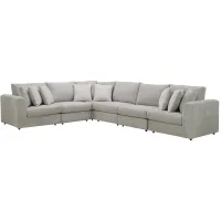 Cassio 6-pc. Sectional in Gray by Flair