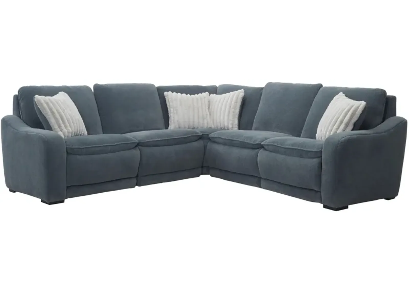 Celine 5-pc. Power Sectional in Bliss Prussian Blue by Bellanest