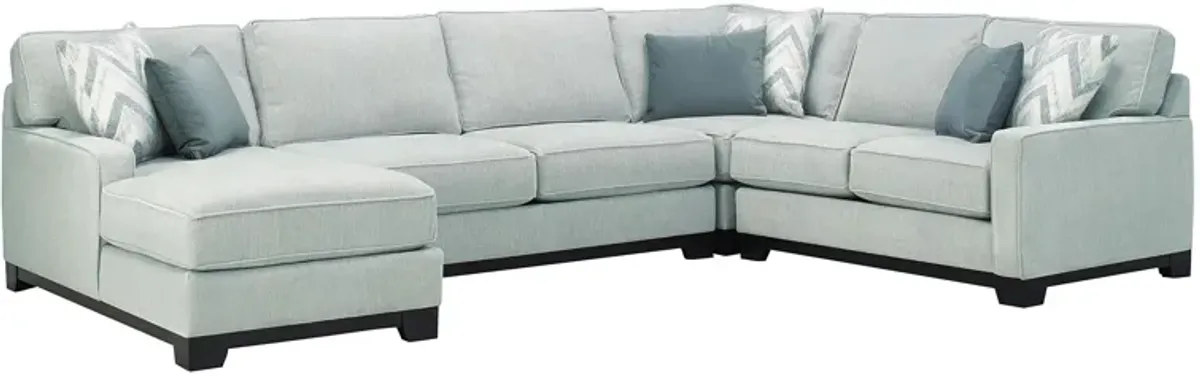 Arlo 4-pc. Sectional Sofa in Suede Dove by Jonathan Louis