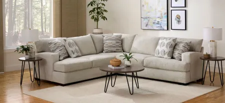 Haley 3-pc. Sectional in Haley Ivory by Style Line