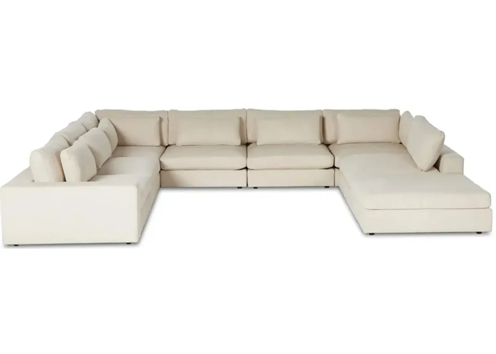 Bloor 8-pc. Sectional Sofa W/ Ottoman in Clairmont Sand by Four Hands