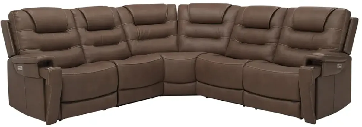 Danbury 5-pc. Power Sectional w/ Power Headrest and Lumbar Support