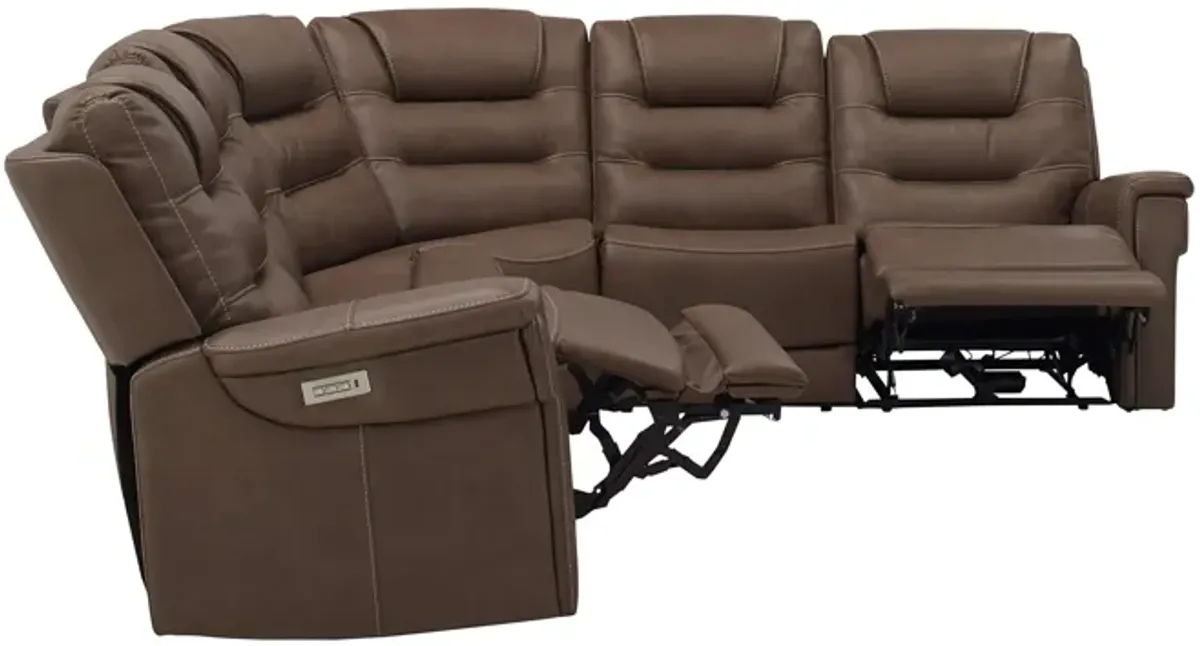 Danbury 5-pc. Power Sectional w/ Power Headrest and Lumbar Support