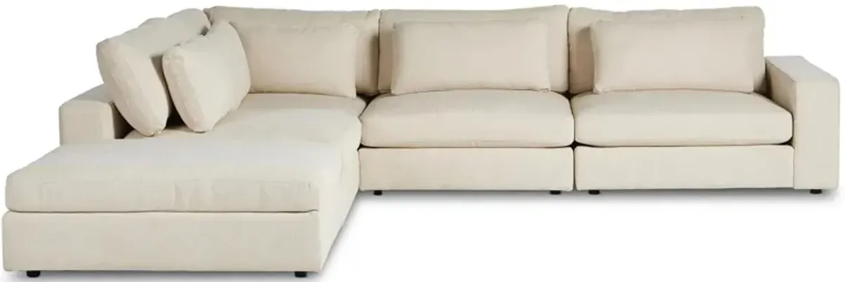 Bloor 5-pc. Right Arm Facing Sectional W/ Ottoman in Clairmont Sand by Four Hands