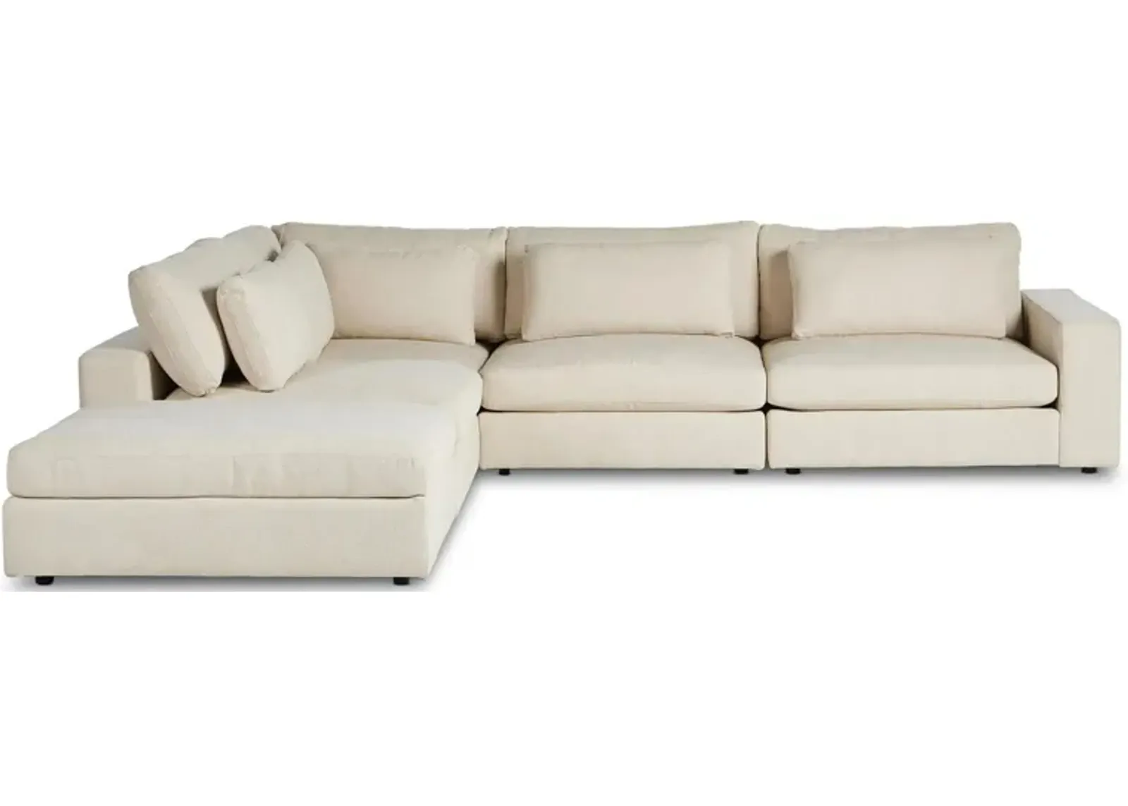 Bloor 5-pc. Right Arm Facing Sectional W/ Ottoman in Clairmont Sand by Four Hands