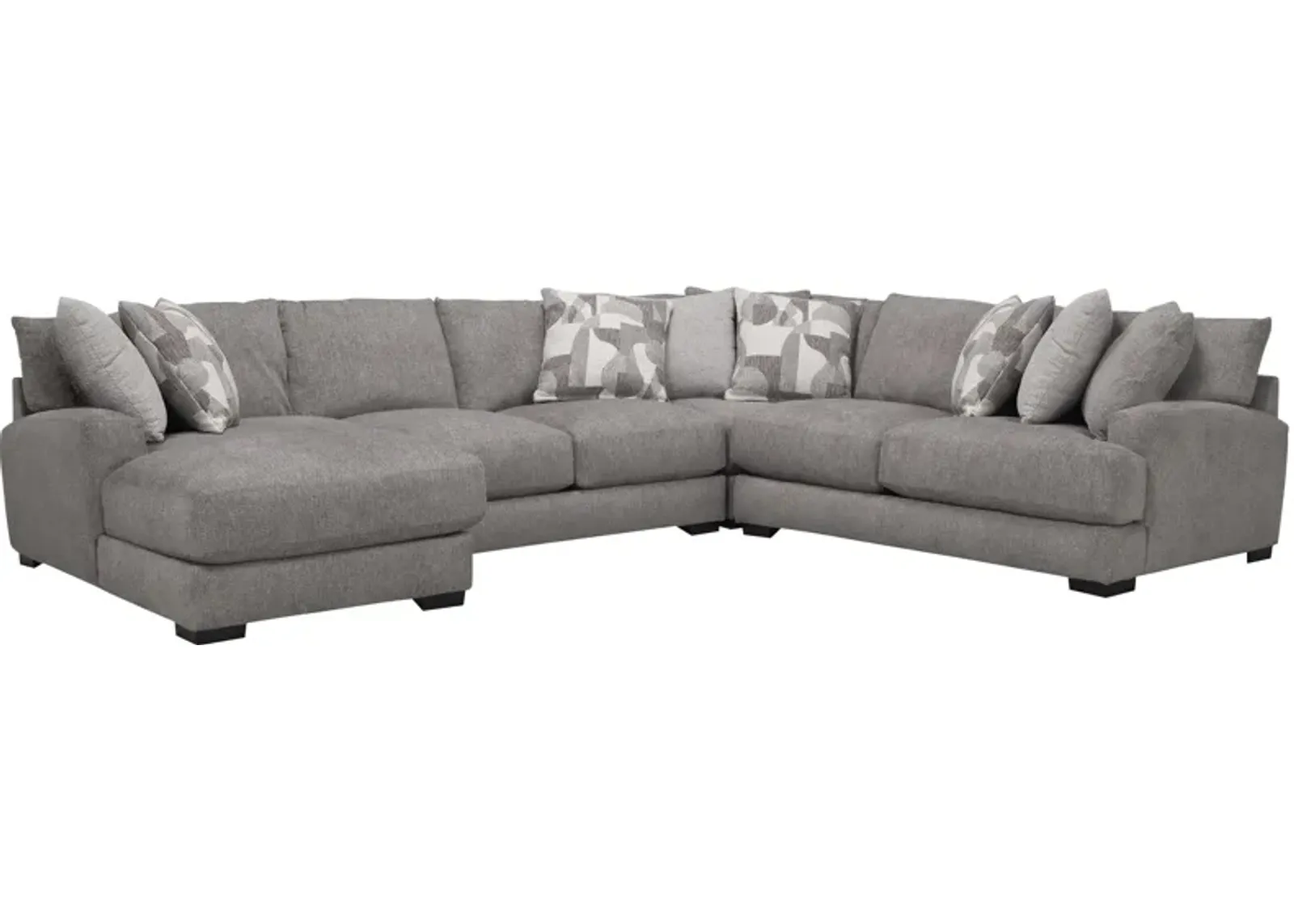 Carter 4-pc. Sectional in Brown, Beige, Gray, Off-White by Bellanest