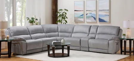 Marley 6-pc. Power Sectional in Gray by Bellanest
