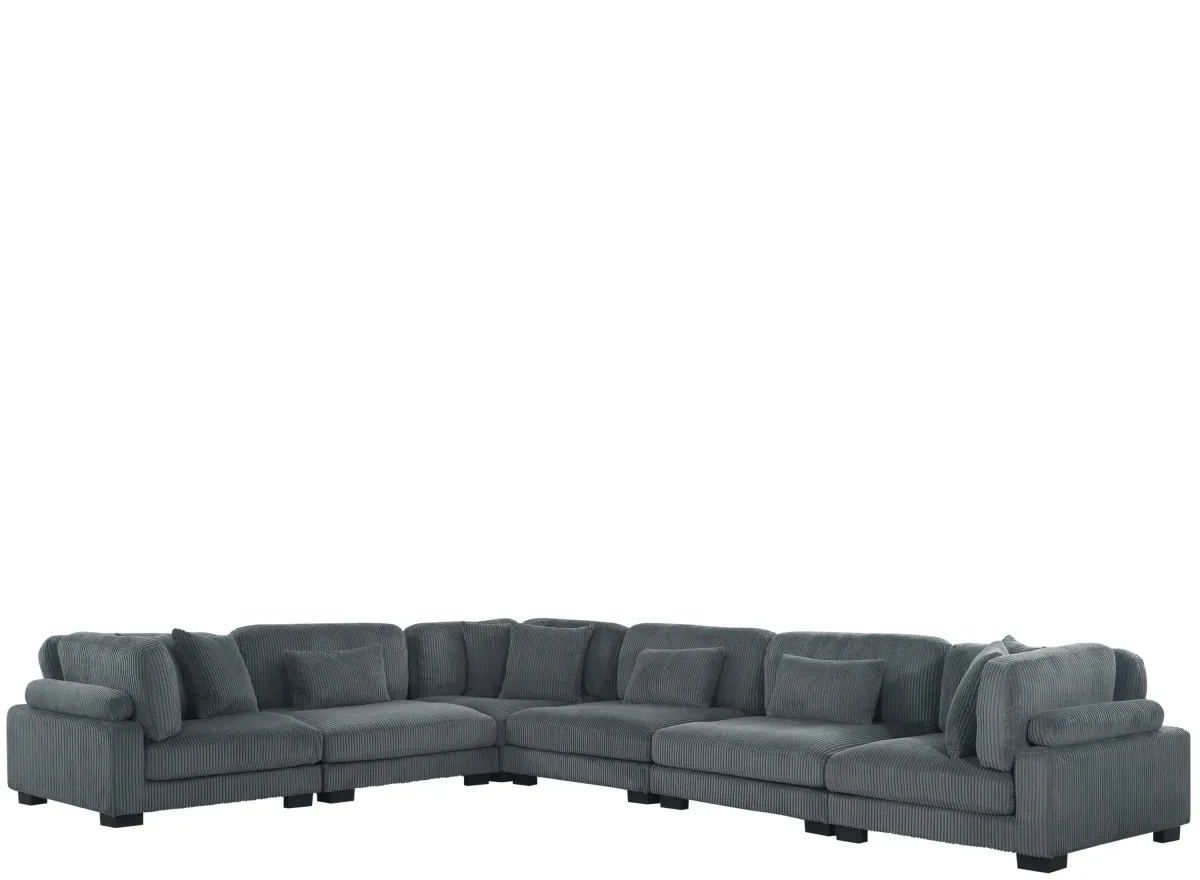 Maverick 6-pc. Sectional in Corduroy Gray by Bellanest