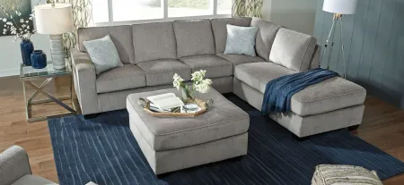 Adelson Chenille 2-pc. Sectional in Alloy by Ashley Furniture