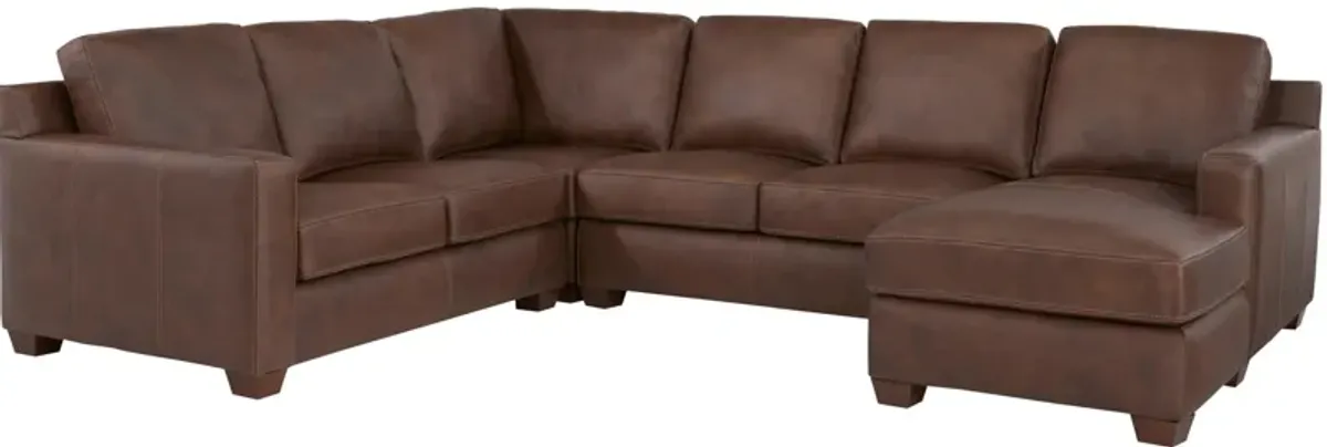 Quinton 4-pc. Leather Sectional