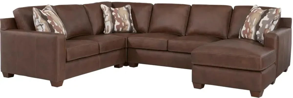 Quinton 4-pc. Leather Sectional