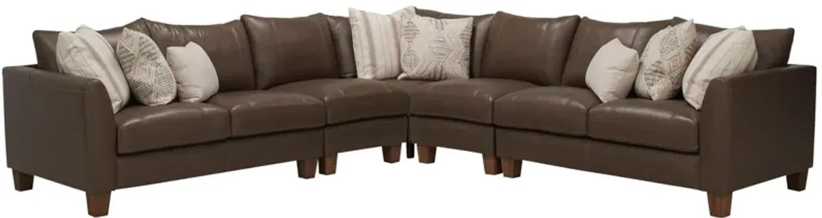 Maxwell 5-pc. Sectional in Brown by Bellanest