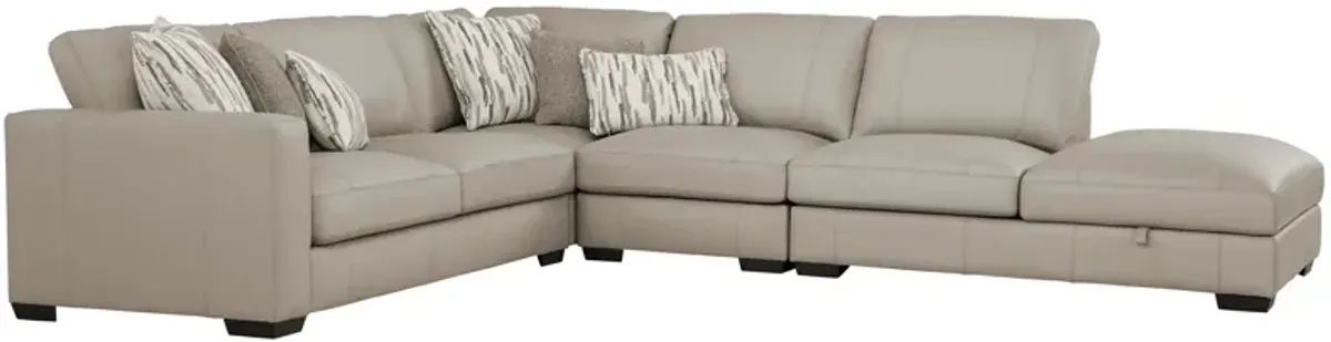 Oaklynn Leather 4-pc. Sectional