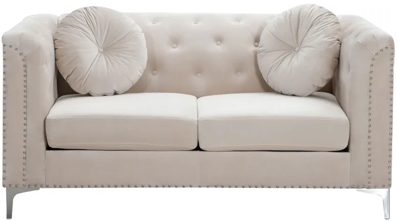 Delray Loveseat in Ivory by Glory Furniture