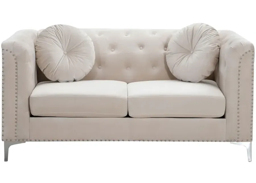 Delray Loveseat in Ivory by Glory Furniture