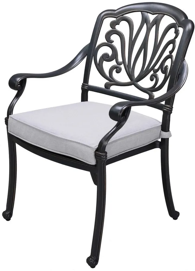 Geneva Outdoor Arm Chair, Set of 2 in Black / Beige by Bellanest