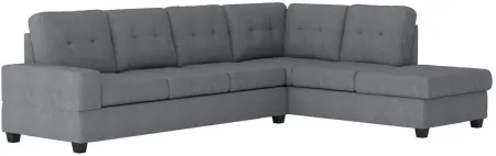 Hedera 2-pc. Sectional Sofa in Dark Gray by Homelegance