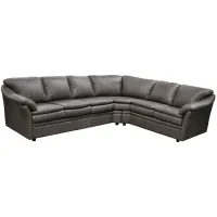 Uptown Sectional -2pc. in Urban Driftwood by Omnia Leather