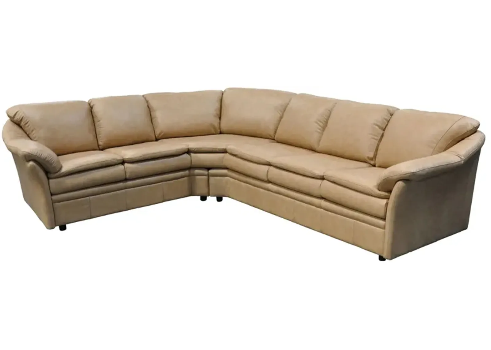 Uptown 2-pc. Sectional Sofa in Urban Wheat by Omnia Leather